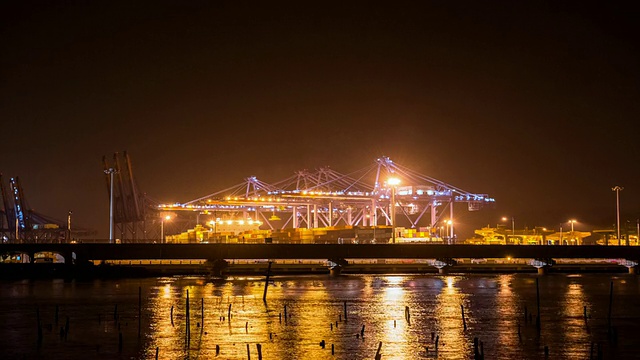 新航曼港夜景视频素材