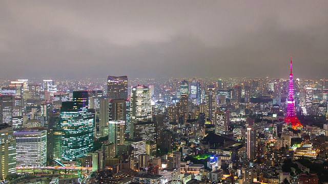 东京夜景延时视频素材