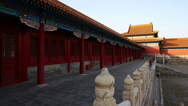 潘在中国北京的紫禁城。视频下载