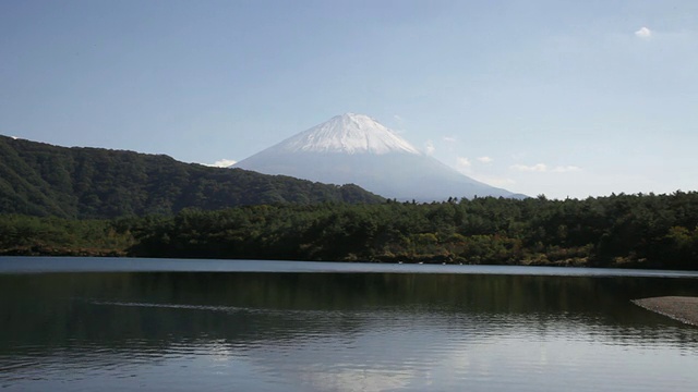 从斋子湖看富士山视频素材