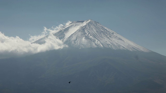 从川口湖看富士山视频素材