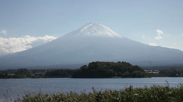 从川口湖看富士山视频素材