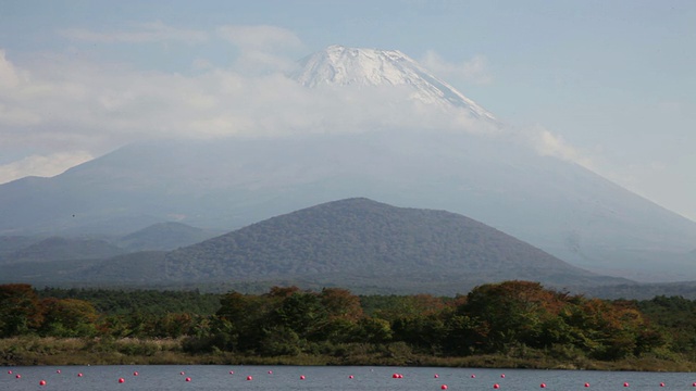 从正二湖看富士山视频素材