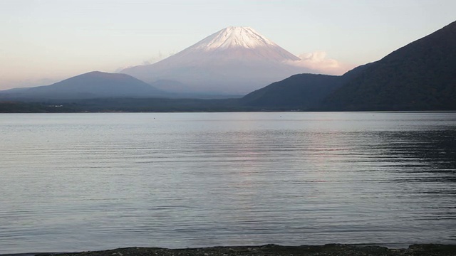 从元津湖看富士山视频素材