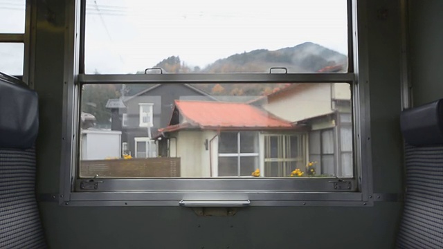 在日本的火车里视频素材