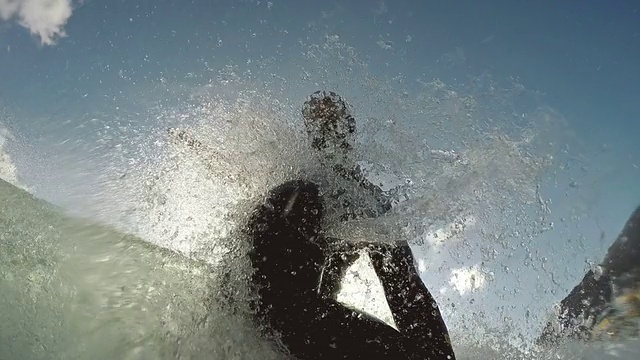 冲浪pov与行动摄像机视频素材