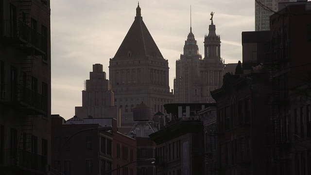 曼哈顿的市政厅和特威德法院视频下载