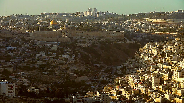 耶路撒冷古城黄昏视频下载
