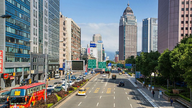 台北繁忙的街道视频素材