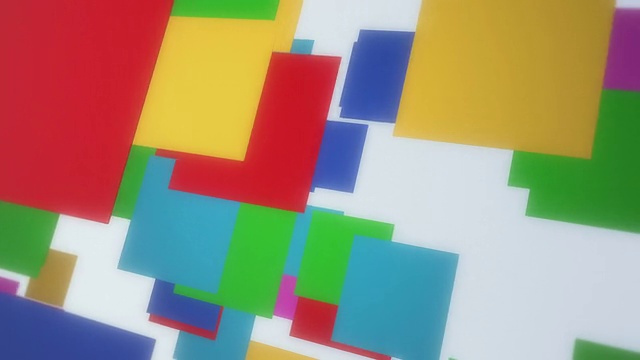 多色飞行三维矩形在空白空间视频下载