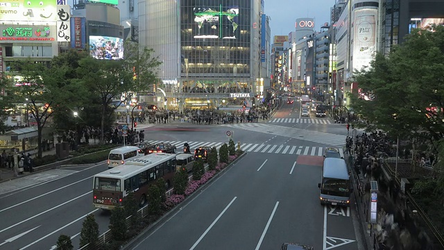 涩谷站/涩谷十字路口附近的T/L视图视频素材