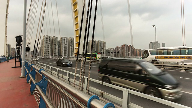 中国广州猎德大桥T/L WS车流视频下载