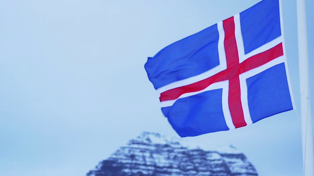 冰岛国旗摆动视频下载