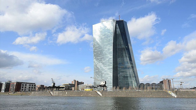 欧洲中央银行法兰克福总部视频下载