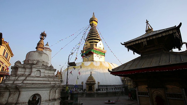 尼泊尔加德满都，Swayambunath(猴庙)视频下载