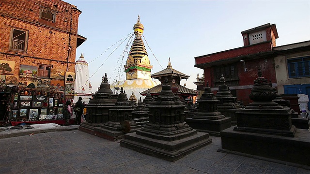 尼泊尔加德满都，Swayambunath(猴庙)视频下载