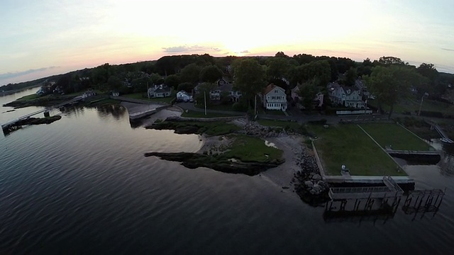 新英格兰海岸的日落稳定器天线视频下载