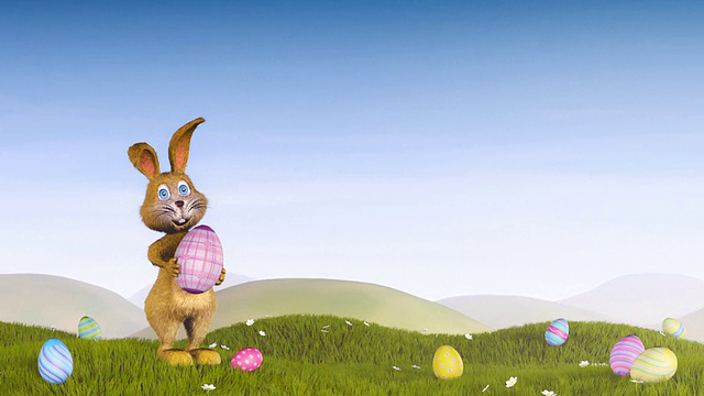 带彩蛋的复活节兔子视频下载
