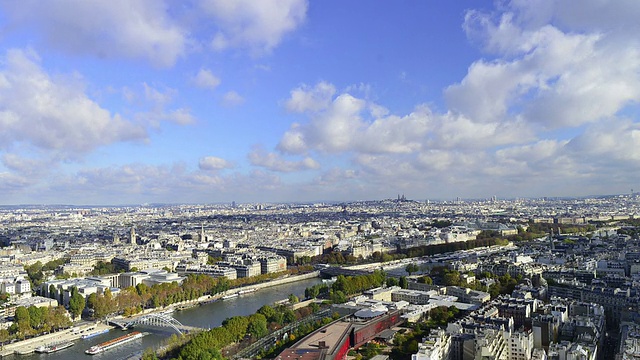 高清:从埃菲尔铁塔俯瞰巴黎视频素材