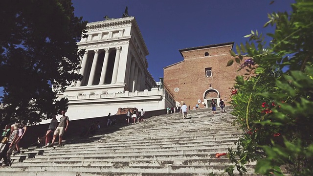 罗马的Ara Coeli教堂台阶视频下载