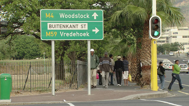 南非开普敦街头行人的照片视频素材