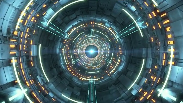 未来科幻隧道视频素材