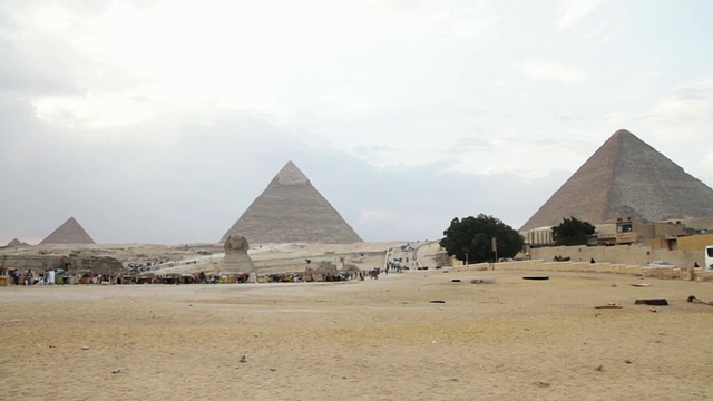 吉萨金字塔和狮身人面像视频素材