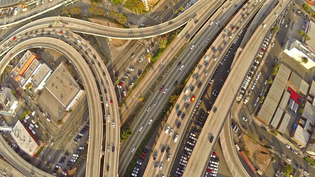 航空加州洛杉矶高速公路视频素材