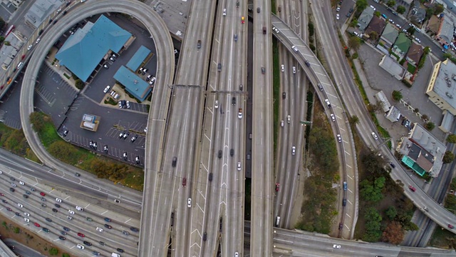 航空加州洛杉矶高速公路视频素材