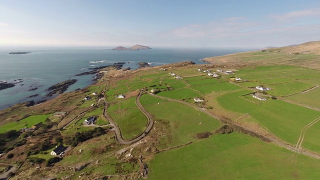 无人机鸟瞰图:爱尔兰克里环视频素材