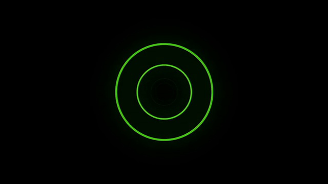 绿色声纳圈环与哑光视频素材