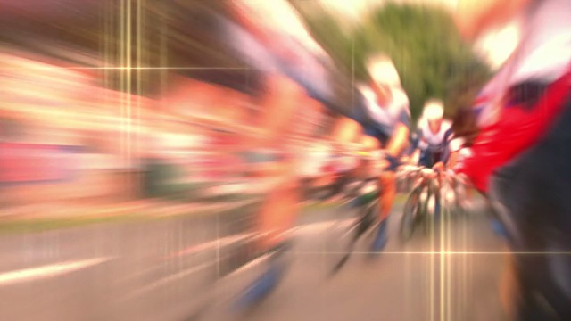 自行车比赛慢动作。高清视频下载