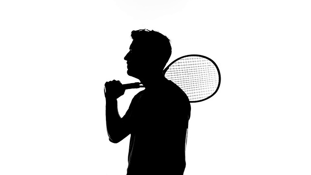 网球运动员剪影视频下载