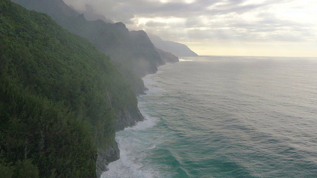 考艾岛，夏威夷风景无人机无人机拍摄视频下载