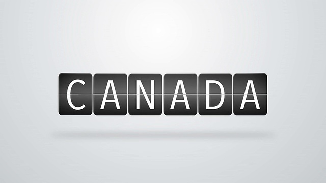 加拿大入境和出境旅游公告牌视频素材