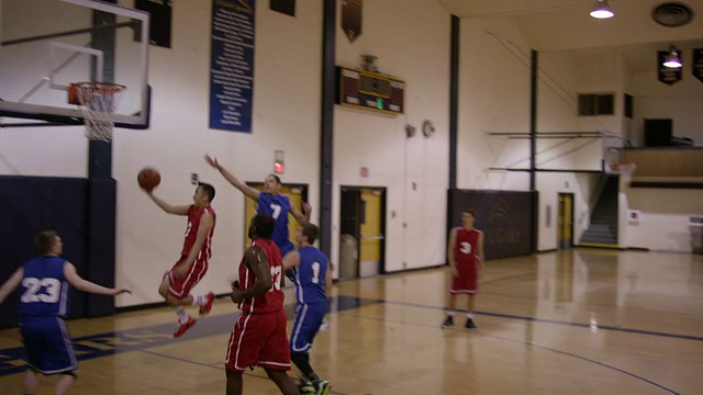 年轻人在打篮球视频素材