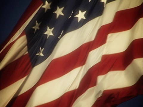 怀旧的美国国旗飘扬视频素材