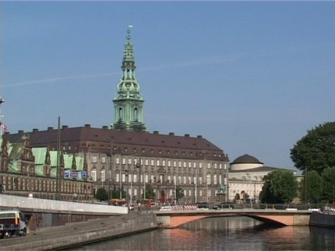 克里斯琴堡——丹麦哥本哈根的议会视频下载