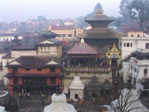 Pashupatinath寺庙建筑群视频下载