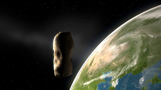 地球上空的小行星-北半球视频素材