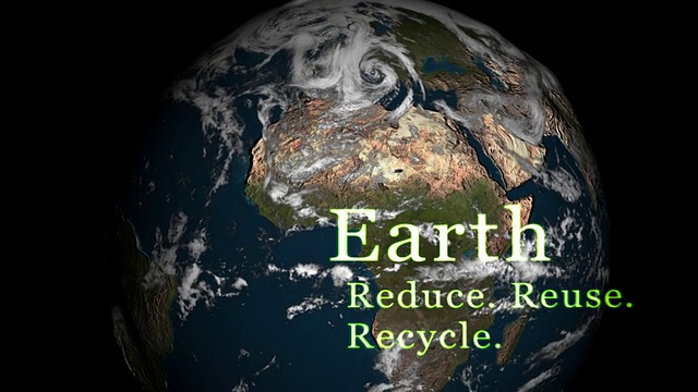 减少。重用。“回收利用”。视频下载
