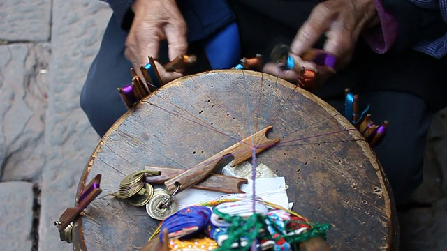 苗族传统编织工艺，全景，中景视频素材