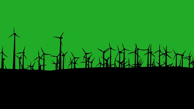 风力发电场-绿色视频素材