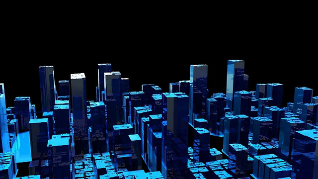 摩天大楼和城市动画高清视频素材