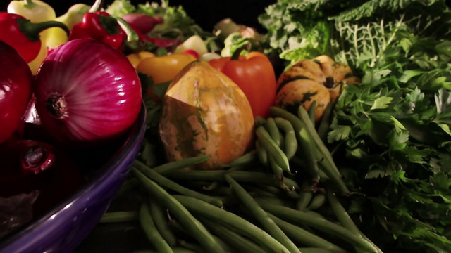食物，新鲜蔬菜FO视频下载