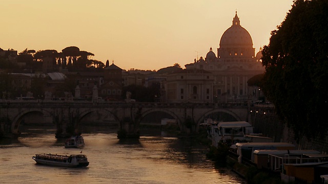 梵蒂冈在日落时分视频素材