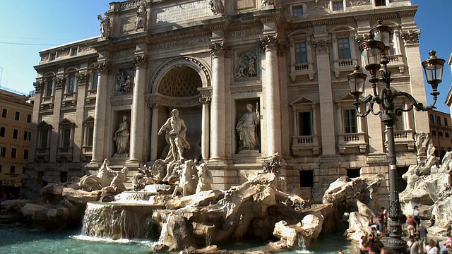 意大利罗马的特莱维喷泉视频下载