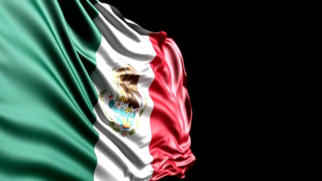 墨西哥旗HD 1080, PAL, NTSC, alpha包括，循环视频下载