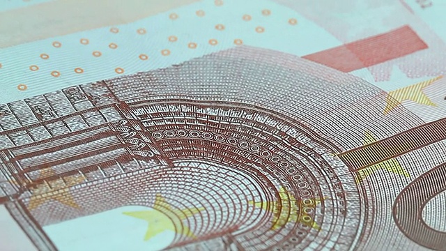 十欧元钞票视频素材