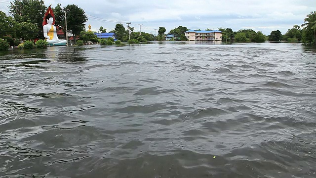 洪水在泰国视频素材